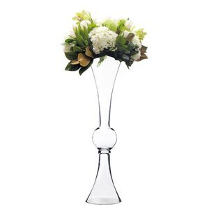 2 pcs 36" Reversible Trumpet Glass Wedding Vases Wedding Party Events Supplies